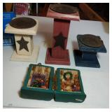 3 candle holders and decor 3 candle holders and decor