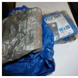 lot of 3 tarps, one new 16 ft by 20 ft lot of 3 tarps, one new 16 ft by 20 ft