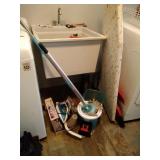 contents between washer and dryer - garbage can contents between washer and dryer - garbage can