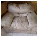 over stuffed brown chair - 54 inch wide by 40 inch