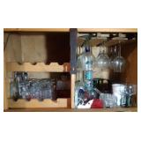 ***** contents of upper part of bar - wine glasses