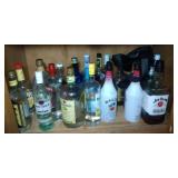 ***** contents of lowel part of bar - bottles of