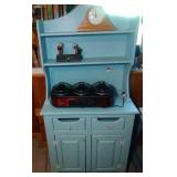 painted kitchen hutch - contents not included