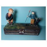 golfing cast iron bank - 8 inch wide golfing cast iron bank - 8 inch wide