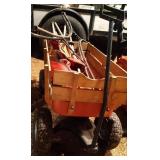 wagon with contents - wagon is 33 inch by 16 wagon with contents - wagon is 33 inch by 16