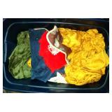 tote of linens and towels tote of linens and towels