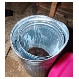 2 galvanized garbage cans - 20 gal & 30 gal