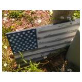tin flag sign - 2 foot by 3 foot tin flag sign - 2 foot by 3 foot