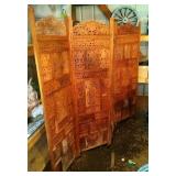 4 panel wood decorative screen - 72 inch x 80 inch