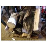 fire wood rack with some wood fire wood rack with some wood
