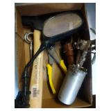 paint spray gun and hatchet paint spray gun and hatchet