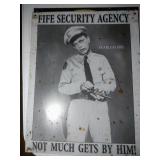 2 tin signs - Barney Fife and Busted Knuckle