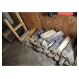 fire wood and two railroad ties