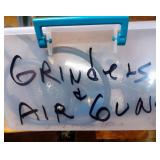 small tote of pneumatic tools small tote of pneumatic tools