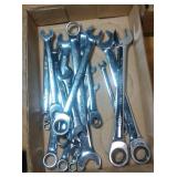 wrenches - approx 13 pieces, mostly crescent