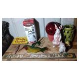 lot of garden decor - gnome, 4 planter boxes, lot of garden decor - gnome, 4 planter boxes,