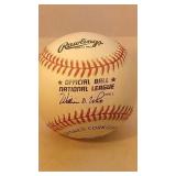 Ken Griffey, Jr. autographed baseball in Ball Cube