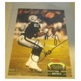 Tim Brown autograph 1992 Topps St. Club card #515