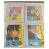 1960 Topps Baseball 4 Milwaukee Braves cards