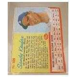 1962 Post Baseball Sandy Koufax #109