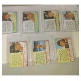 lot of 7 1962 Post Baseball cards