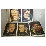lot of 5 1970 Pro Stars Portraits