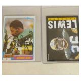 Johnny Gray & Tim Lewis autographed football cards