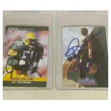 Brian Noble & Johnny Holland autographed football