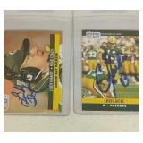 Lindy Infante & Chris Jacke autographed football