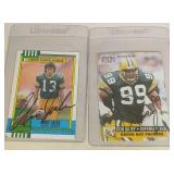 Dan Davey & Chris Jacke autographed football cards