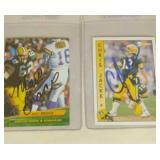 Matt Brock & Chris Jacke autographed football