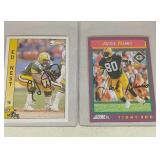 Ed West & Jackie Harris autographed football cards