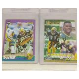 Bryce Paup & George Teague autographed football