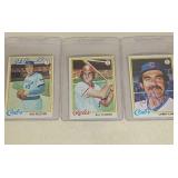 1978 Topps Baseball autographs - 3 cards