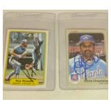 1982 & 1983 Fleer Baseball autographs - 2 cards