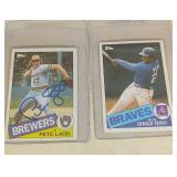 1985 Baseball autographs - 2 cards