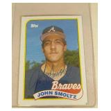 1989 Topps John Smoltz autographed baseball card
