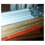yard sticks & 5 window shades, size 25" - 37 1/4"