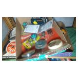 pad locks, drill accessories, small trouble light