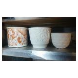 3 Haeger potst - smallest is 5 inches