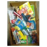 flat of misc items - hammer, 2 pcs key ring,