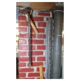 snow blower chains, hammer, pry bar, 48" yard