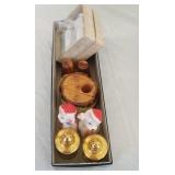 5 pair of Salt & Pepper shakers - milk cans stand