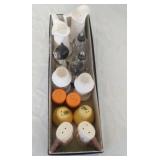 7 pairs of Salt & Pepper shakers - pitchers stand