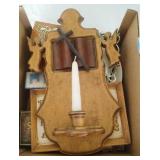 spiritual wall hangings and plate