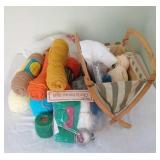 yarn basket, thread, yarn, kits, rug yarn and more