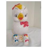 Chicken cookie jar and chicken salt & pepper