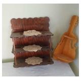 2 small corner shelves - violin is 17 inch tall