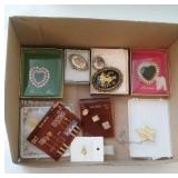 brooches, stick pins, and tie tack pins