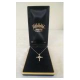 cross pendant and necklace - pendant is 1.5 inch